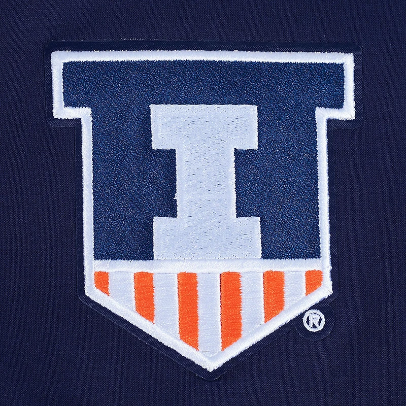 Women's Pro Standard Navy Illinois Fighting Illini Game Day Sequin Full-Zip Hooded Jacket