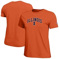 Women's Champion  Orange Illinois Fighting Illini Arched Over Logo T-Shirt