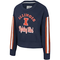 Women's Colosseum  Navy Illinois Fighting Illini Honeymoon Sweatshirt