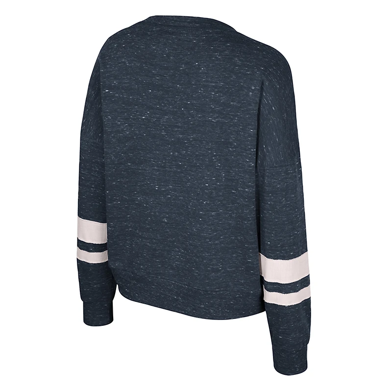 Sweat-shirt à enfiler pour femme Colosseum Navy Illinois Fighting Illini Lost City Speckle