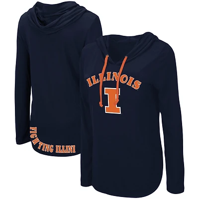 Colosseum Navy Illinois Fighting Illini My Lover T-shirt à capuche léger manches longues pour femme
