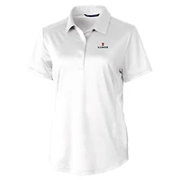 Polo Prospect pour femme Cutter & Buck White Illinois Fighting Illini