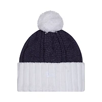 Women's New Era  Navy Illinois Fighting Illini Tonal Cuffed Knit Hat with Double Poms