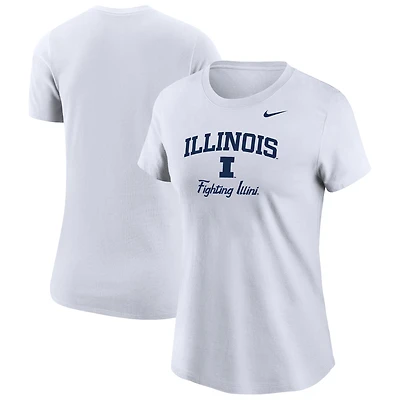 Women's Nike White Illinois Fighting Illini Primary T-Shirt