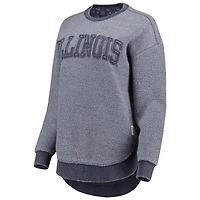 Sweat-shirt Pressbox Navy Illinois Fighting Illini Ponchoville pour femmes