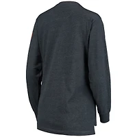 T-shirt à manches longues Pressbox Illinois Fighting Illini Two-Hit Canyon pour femme, bleu marine