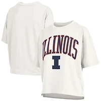 Women's Pressbox  White Illinois Fighting Illini Nelson T-Shirt