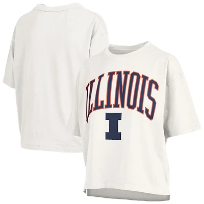 Women's Pressbox  White Illinois Fighting Illini Nelson T-Shirt