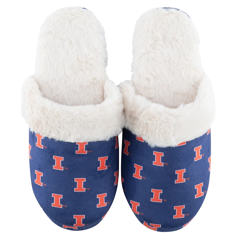 Women's ZooZatz Illinois Fighting Illini Faux Fur Slippers