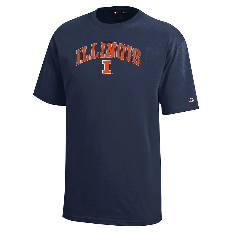 Champion de la jeunesse marine Illinois Fighting Illini Arch Over Logo T-Shirt