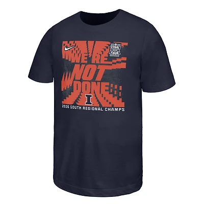 Youth Nike  Navy Illinois Fighting Illini 2026 NCAA Men's Basketball Tournament March Madness Final Four T-Shirt
