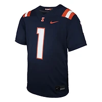 Maillot de match Nike #1 bleu marine des Fighting Illini Untouchable pour jeunes