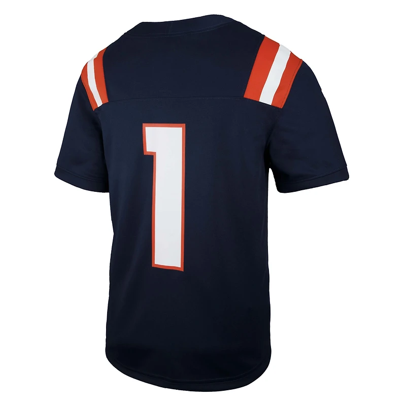 Maillot de match Nike #1 bleu marine des Fighting Illini Untouchable pour jeunes