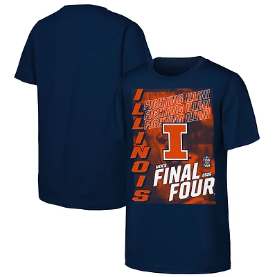 Youth Outerstuff  Navy Illinois Fighting Illini 2026 NCAA Men's Basketball Tournament March Madness Final Four T-Shirt
