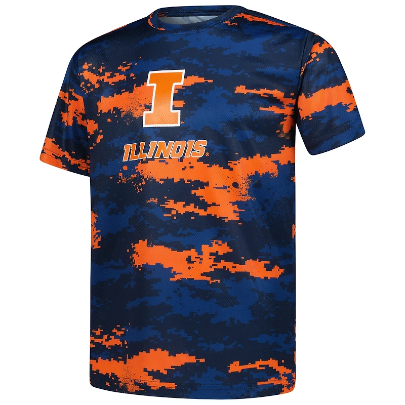 T-shirt d'entraînement bleu marine des Fighting Illini de l'Illinois pour jeunes