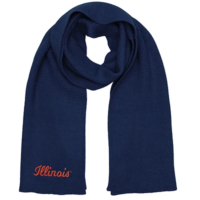 Écharpe en tricot tendance bleu marine ZooZatz Illinois Fighting Illini
