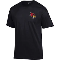 Men's Champion Black Illinois State Redbirds Stack 2-Hit T-Shirt