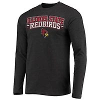 Men's Concepts Sport Red/Heathered Charcoal Illinois State Redbirds Meter Long Sleeve Top & Pants Sleep Set