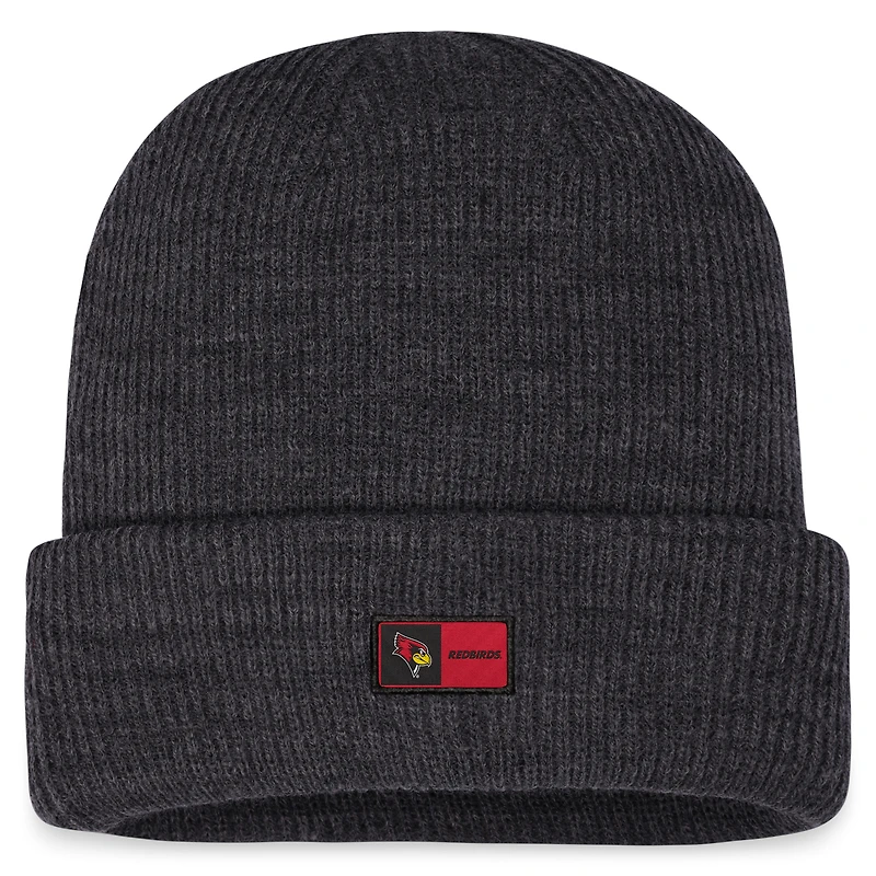 Men's Top of the World Charcoal Illinois State Redbirds Sheer Cuffed Knit Hat