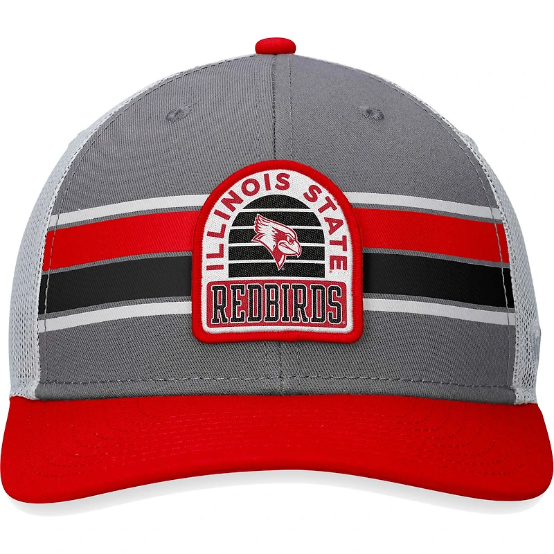Casquette réglable pour homme Top of the World Illinois Fighting Illini Aurora Trucker gris/rouge
