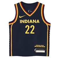 Maillot Nike Caitlin Clark bleu marine Indiana Fever Explorer Edition Victory pour tout-petit