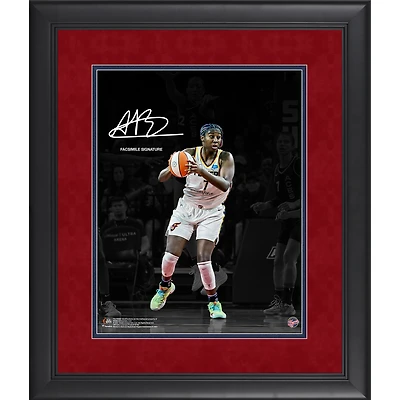 Photographie encadrée de 11" x 14" de Aliyah Boston Indiana Fever - Signature fac-similé