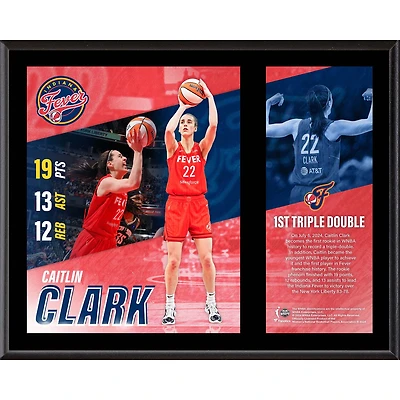 Caitlin Clark Indiana Fever 12" x 15" 1st WNBA Rookie to Record Triple-Double Sublimated Plaque