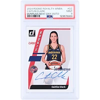 Caitlin Clark Indiana Fever Autographed 2024 Panini Rookie Royalty WNBA Donruss Next Day #ND-CC PSA Authenticated 9 Rookie Card