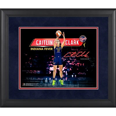 Photographie encadrée de Caitlin Clark, Indiana Fever, 11" x 14" - Signature fac-similé