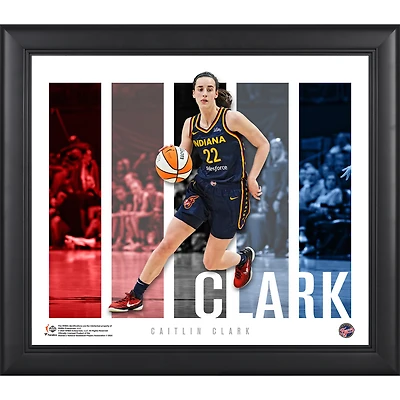 Collage de panneaux encadrés de 15" x 17" de Caitlin Clark Indiana Fever