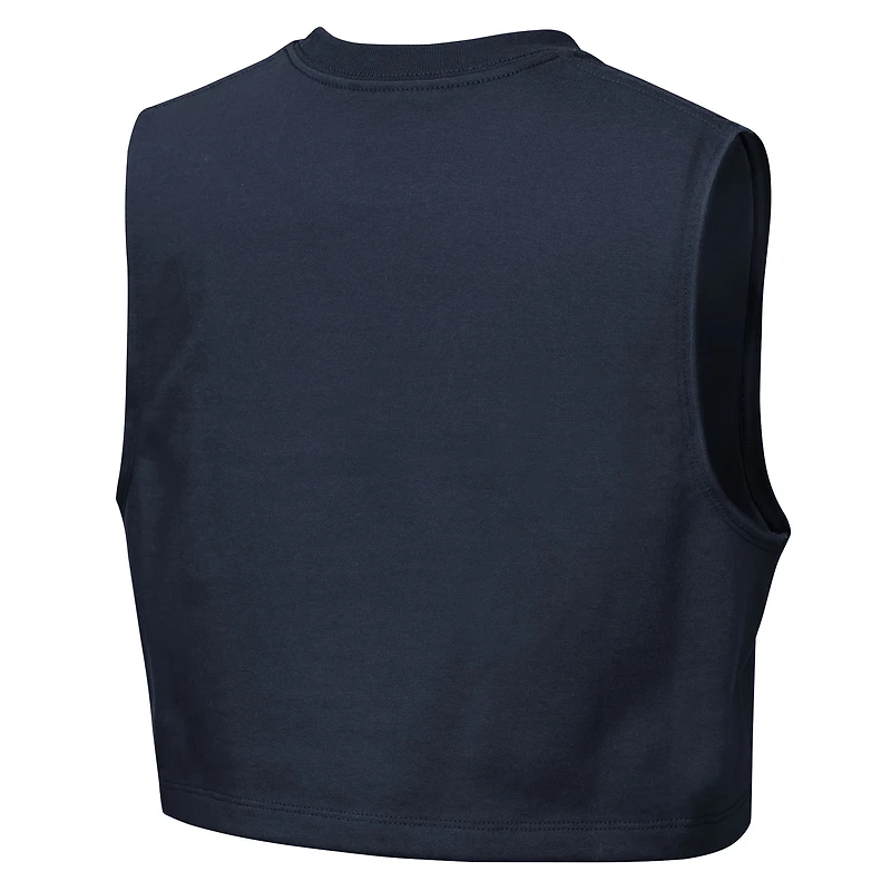 Girls Youth Nike Navy Indiana Fever 2026 Authentic Practice Sleeveless Cropped T-Shirt