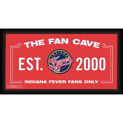 Indiana Fever Framed 10" x 20" Fan Cave Collage