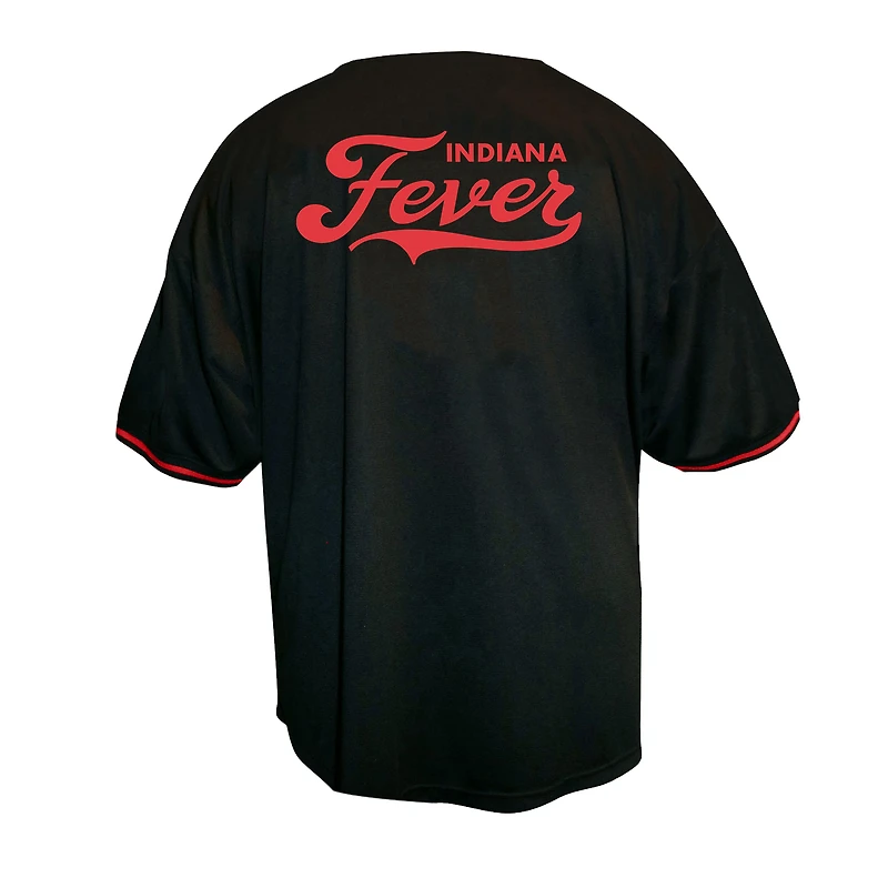 Men's Fanatics Black Indiana Fever Big & Tall Full-Button Fashion Jersey
