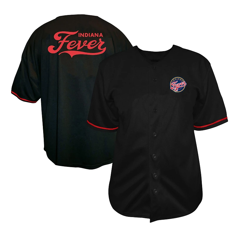 Men's Fanatics Black Indiana Fever Big & Tall Full-Button Fashion Jersey