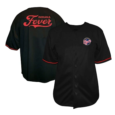 Men's Fanatics Black Indiana Fever Big & Tall Full-Button Fashion Jersey