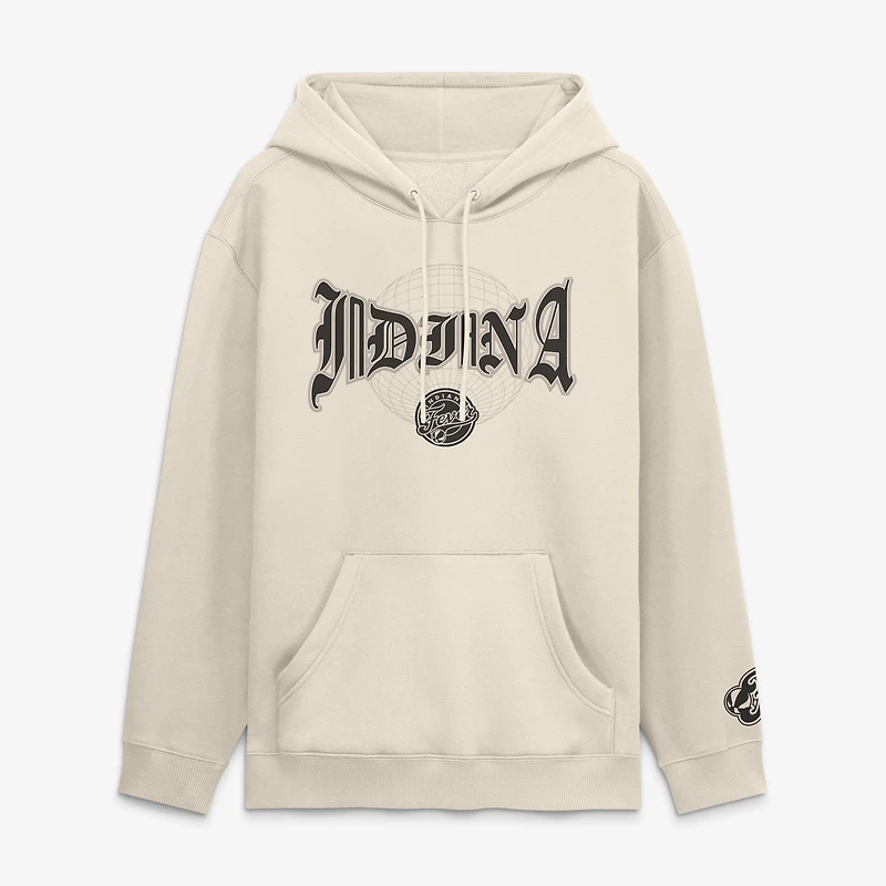 Men's Fanatics  Cream Indiana Fever Legacy Fleece Pullover Hoodie