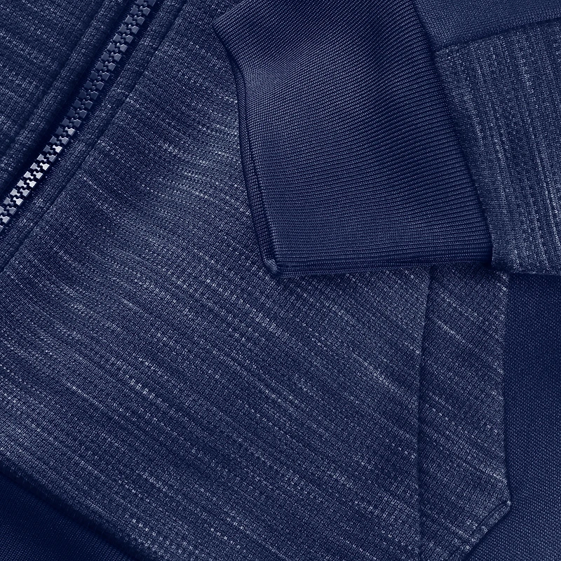 Men's Fanatics Navy Indiana Fever Back Door Cut Play Defender Full-Zip Hoodie