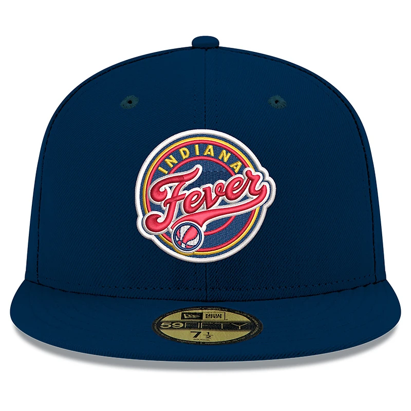 Casquette ajustée New Era bleue pour homme Indiana Fever Team 59FIFTY