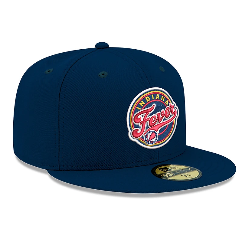 Casquette ajustée New Era bleue pour homme Indiana Fever Team 59FIFTY