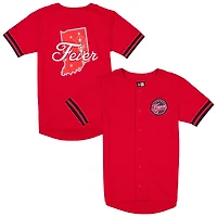Maillot de baseball New Era rouge Indiana Fever pour homme, édition spéciale repêchage WNBA 2026.