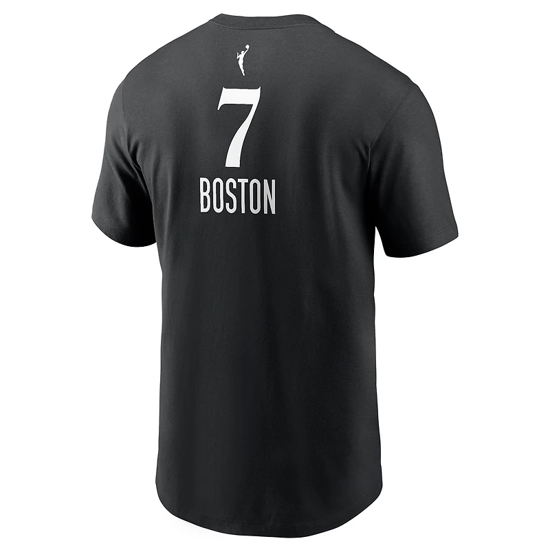 Men's Nike Aliyah Boston Black Indiana Fever Rebel Edition Name & Number T-Shirt