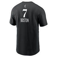 Men's Nike Aliyah Boston Black Indiana Fever Rebel Edition Name & Number T-Shirt