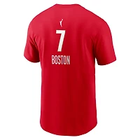 Men's Nike Aliyah Boston Red Indiana Fever Name & Number Rebel Edition T-Shirt
