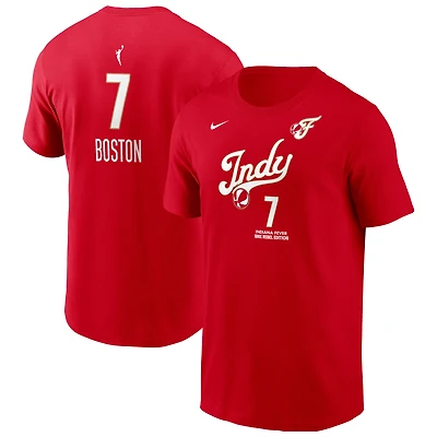 T-shirt Nike Aliyah Boston rouge Indiana Fever édition Rebel pour homme