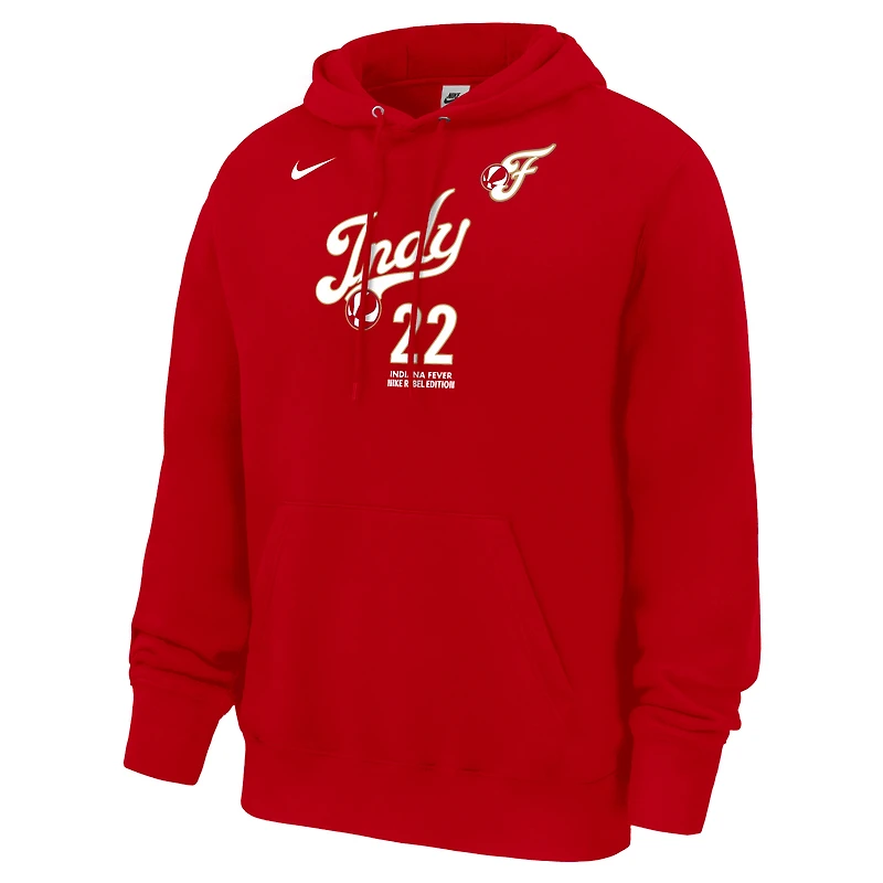 Men's Nike Caitlin Clark Red Indiana Fever Rebel Edition Name & Number Hoodie
