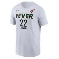 T-shirt Nike pour homme Caitlin Clark blanc Indiana Fever, édition héroïne, nom et numéro