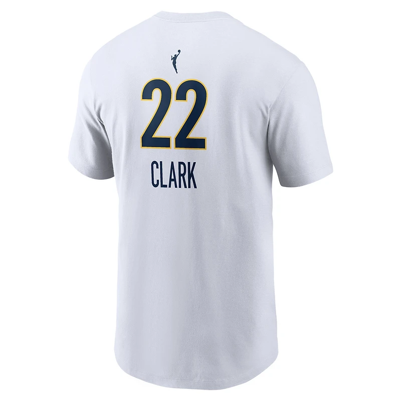 T-shirt Nike pour homme Caitlin Clark blanc Indiana Fever, édition héroïne, nom et numéro