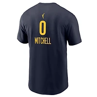 Men's Nike Kelsey Mitchell Navy Indiana Fever Name & Number T-Shirt