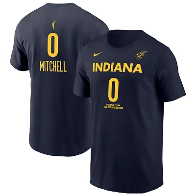 T-shirt Nike Kelsey Mitchell bleu marine Indiana Fever pour homme, avec nom et numéro