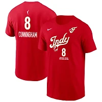 Men's Nike Sophie Cunningham Red Indiana Fever Name & Number Rebel Edition T-Shirt